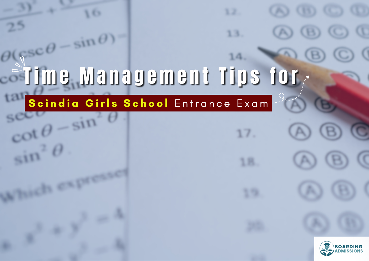 Time Management for Scindia Girls Entrance Exam